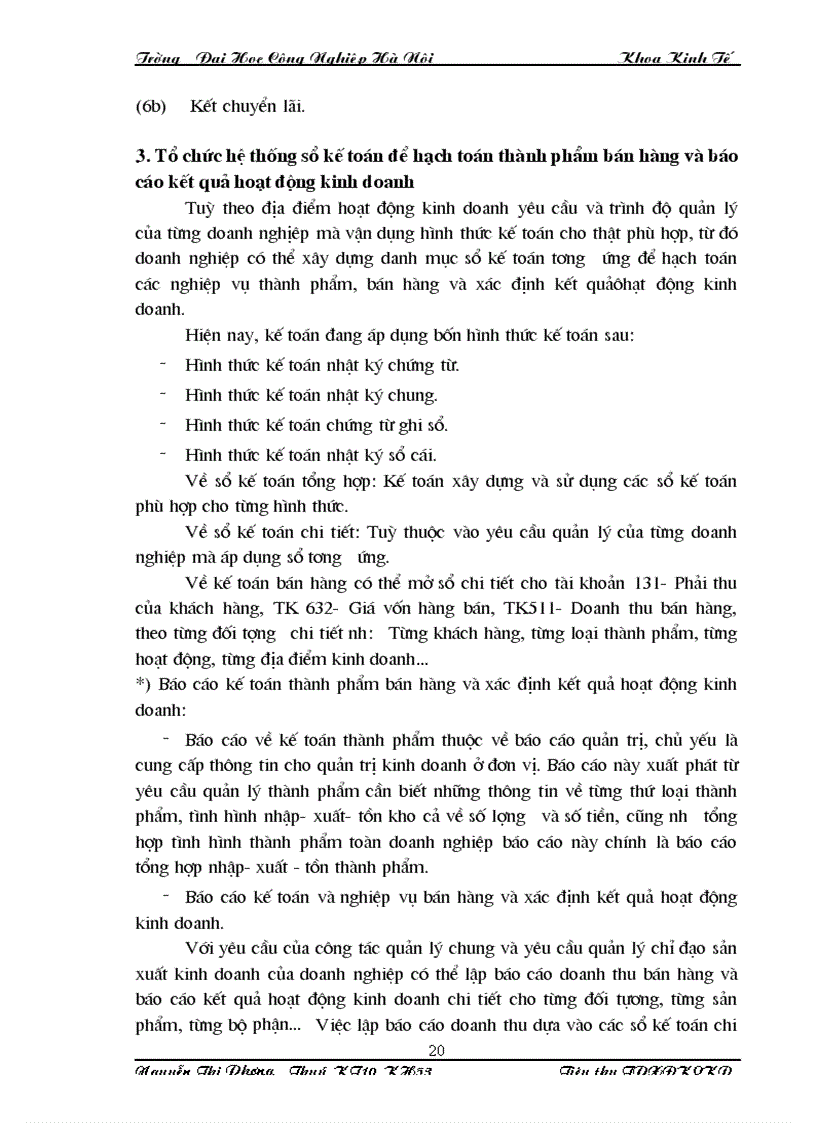 image for page Tổ chức kế toán thành phẩm tiêu thụ và xác định kết quả hoạt động sản xuất kinh doanh ở công ty TNHH phát triển mạng lưới toàn cầu Nam Dũng 1