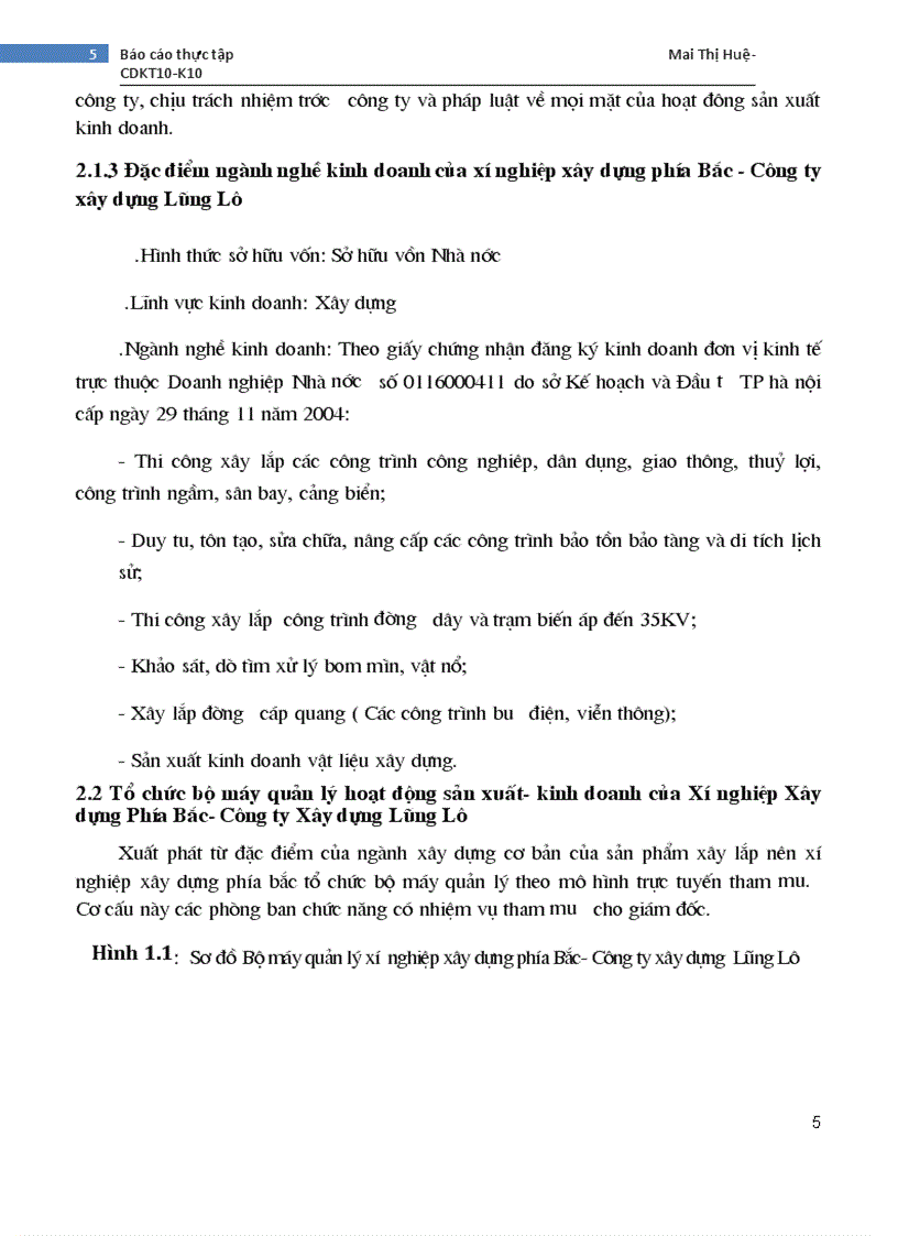 image for page Tại Xí nghiệp xây dựng phía Bắc Công ty xây dựng Lũng Lô