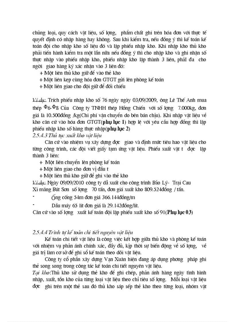 image for page Tổ chức công tác kế toán nguyên vật liệu tại Công ty cổ phần xây dựng Vạn Xuân 1