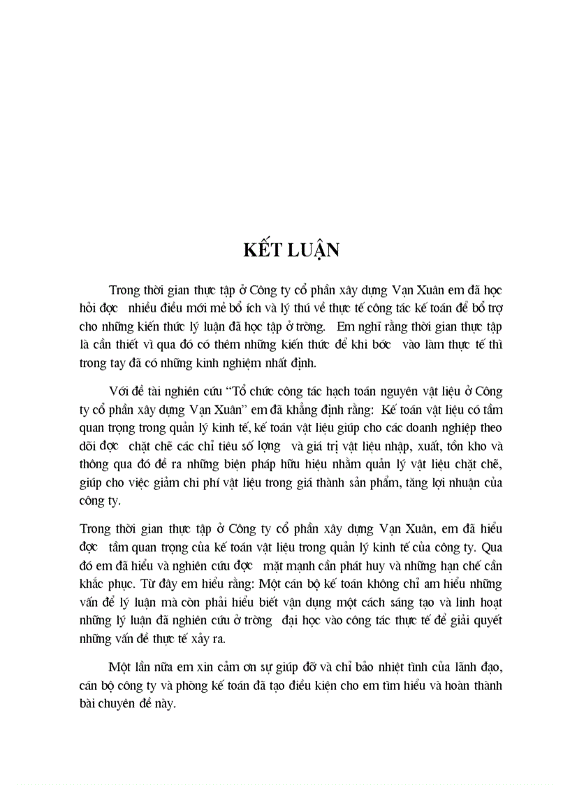 image for page Tổ chức công tác kế toán nguyên vật liệu tại Công ty cổ phần xây dựng Vạn Xuân 1