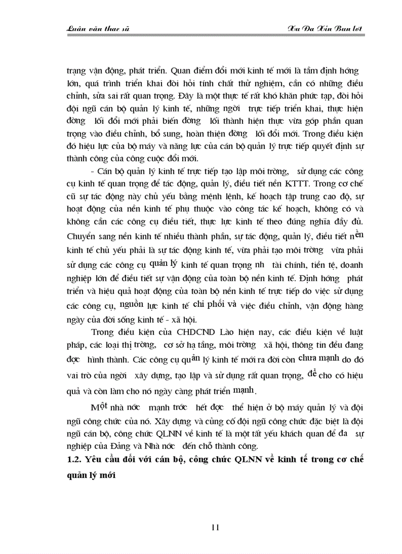 image for page Xây dựng đội ngũ cán bộ công chức quản lý nhà nước về kinh tế ở tỉnh xa văn na khệt của nước Cộng hoà dân chủ nhân dân Lào