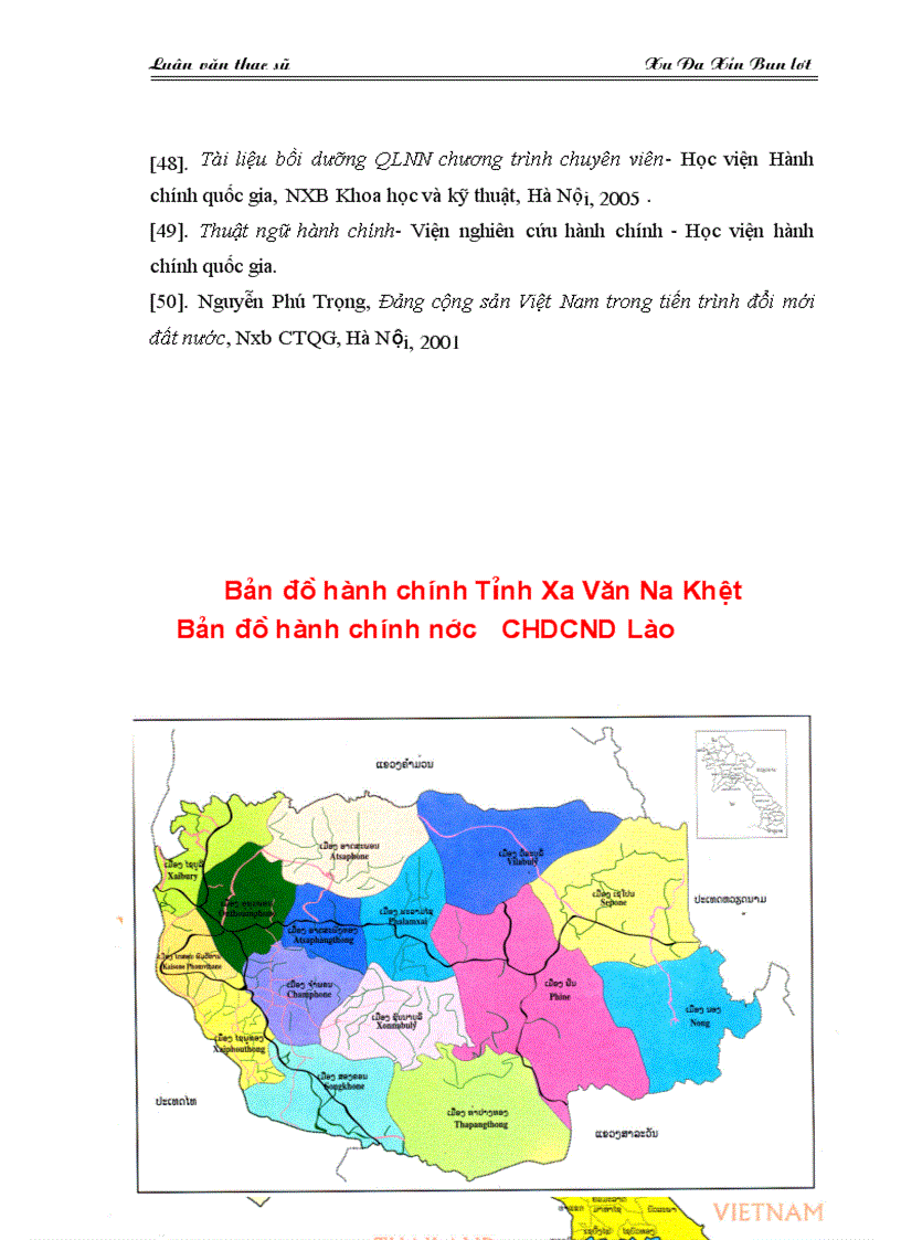 image for page Xây dựng đội ngũ cán bộ công chức quản lý nhà nước về kinh tế ở tỉnh xa văn na khệt của nước Cộng hoà dân chủ nhân dân Lào