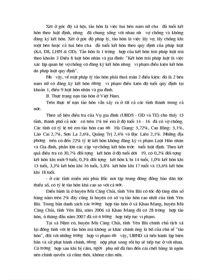 image for page Thực trạng nạn tảo hôn ở Việt Nam