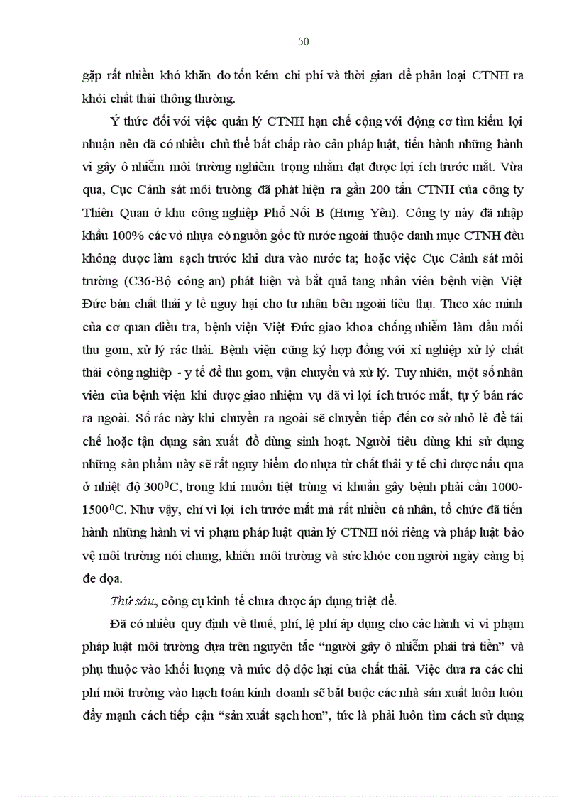image for page Thực tiễn áp dụng các quy định pháp luật về quản lý CTNH ở Việt Nam và một số giải pháp hoàn thiện