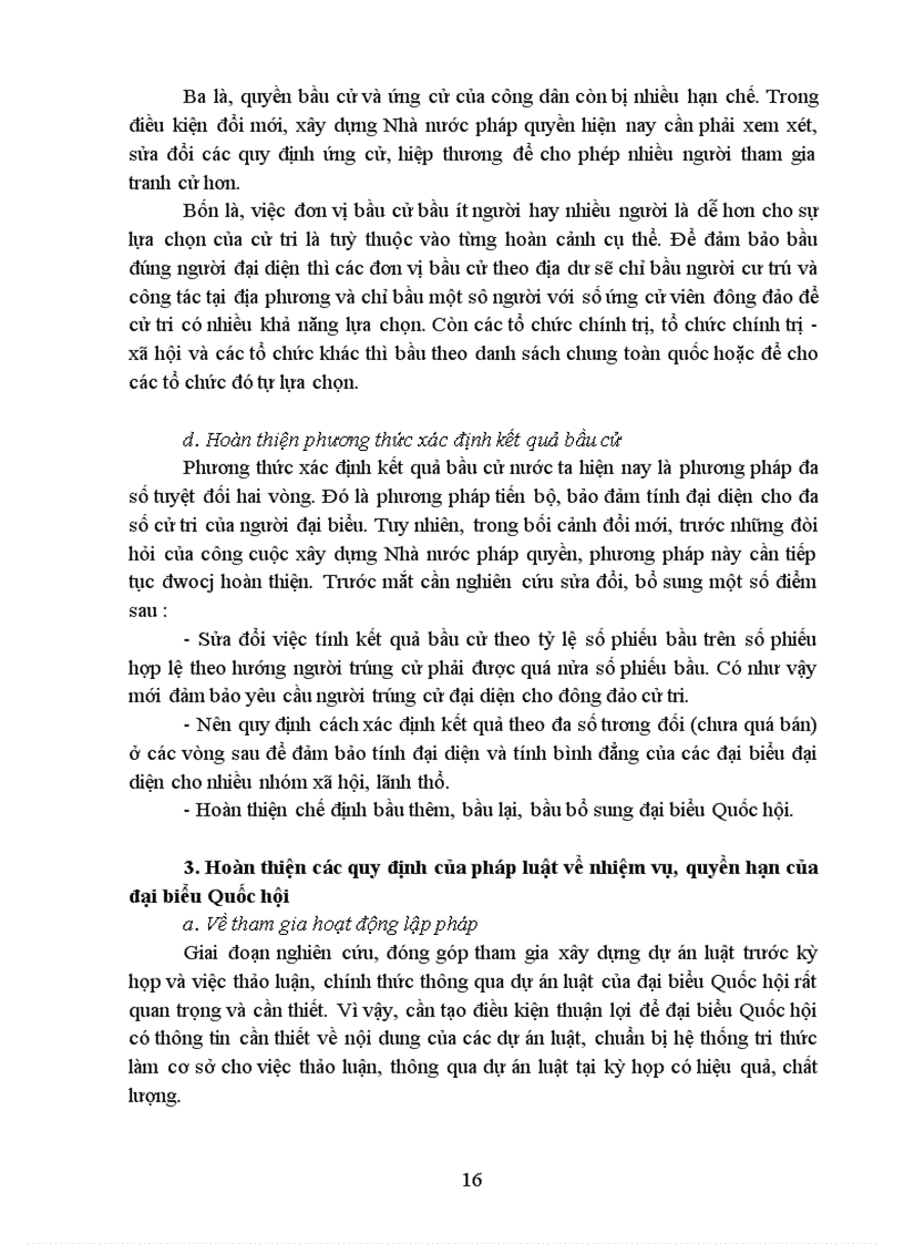 image for page Các giải pháp cho việc hoàn thiện và nâng cao hiệu quả hoạt động của đại biểu Quốc hội
