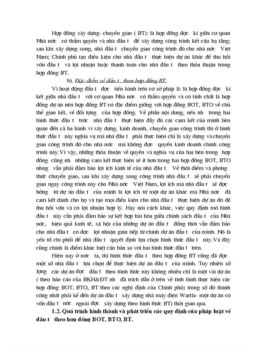 image for page Những vấn đề lý luận về đầu tư theo hợp đồng BOT BTO BT