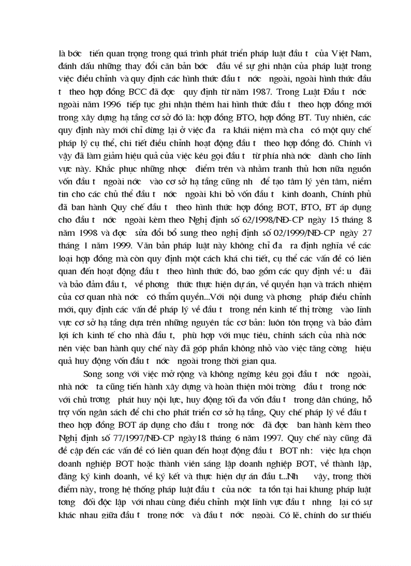 image for page Những vấn đề lý luận về đầu tư theo hợp đồng BOT BTO BT