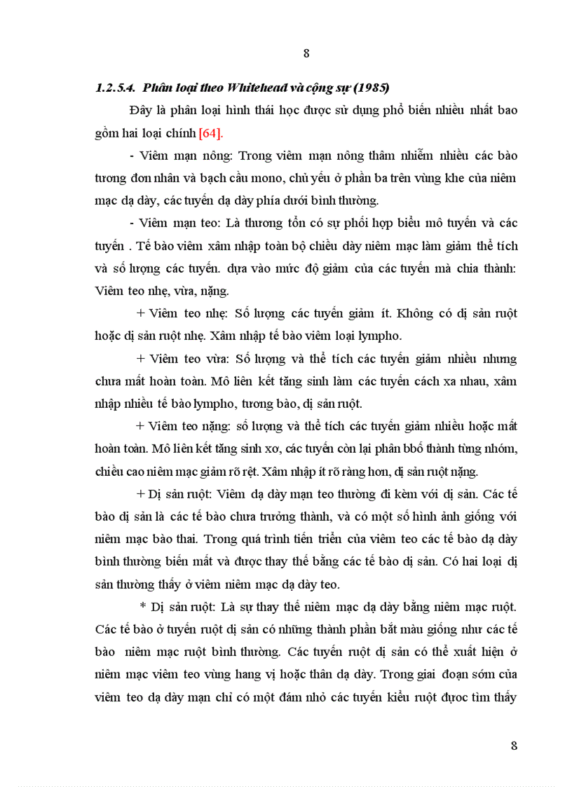 image for page Nghiên cứu đặc điểm lâm sàng nội soi mô bệnh học nhiễm các týp Helicobacter pylori trong viêm teo niêm mạc dạ dày 1