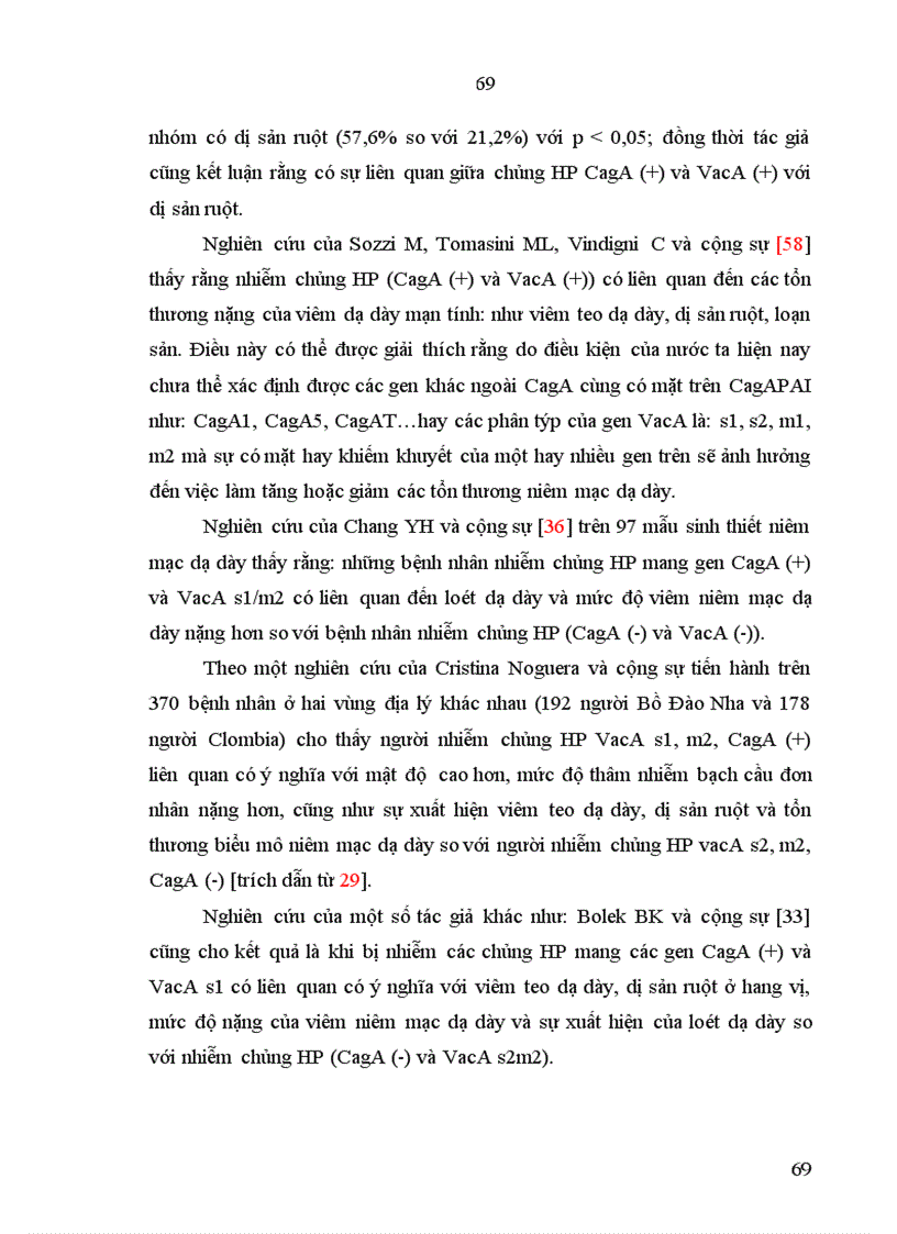 image for page Nghiên cứu đặc điểm lâm sàng nội soi mô bệnh học nhiễm các týp Helicobacter pylori trong viêm teo niêm mạc dạ dày 1