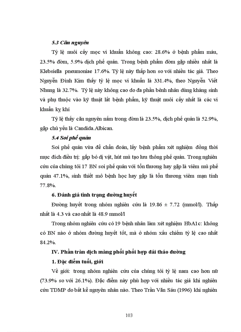 image for page Nghiên cứu đặc điểm lâm sàng cận lâm sàng một số bệnh phổi có phối hợp với đái tháo đường điều trị tại khoa Hô hấp Bệnh viện Bạch Mai trong hai năm 2009 2010