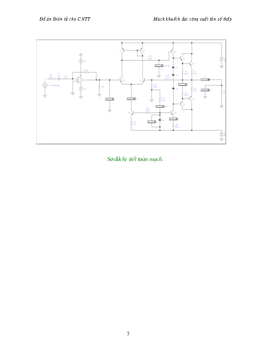 image for page Thiết kế mô phỏng bộ khuếch đại công suất KĐCS tần số thấp với các chỉ tiêu kỹ thuật