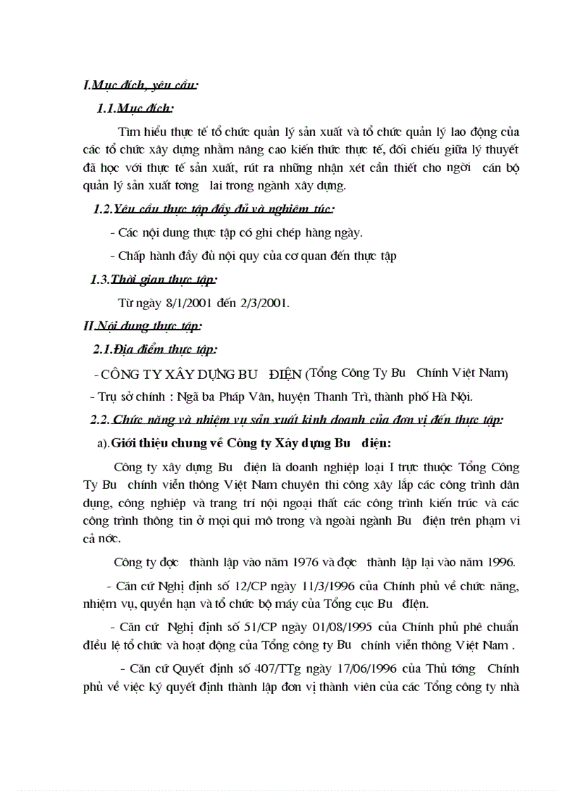 image for page Thực tế tổ chức quản lý sản xuất và tổ chức quản lý lao động tại công ty xây dựng bưu điện Tổng Công Ty Bưu Chính Việt Nam