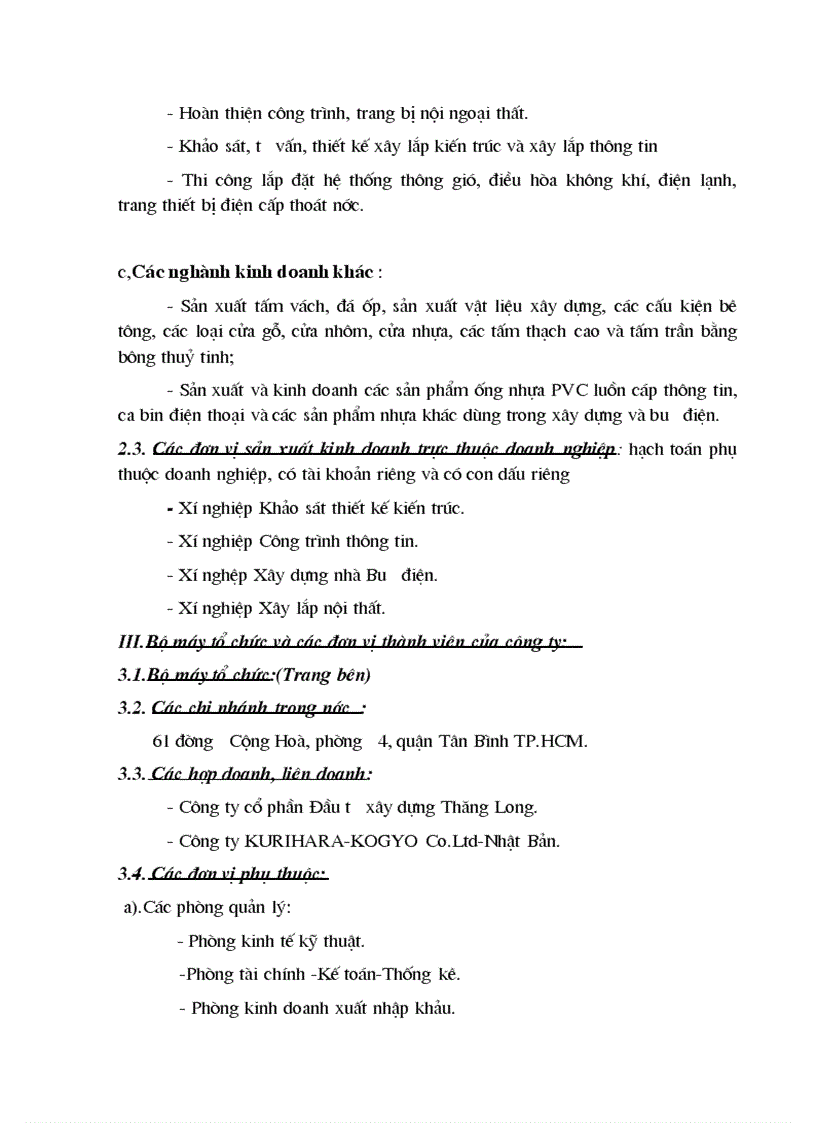 image for page Thực tế tổ chức quản lý sản xuất và tổ chức quản lý lao động tại công ty xây dựng bưu điện Tổng Công Ty Bưu Chính Việt Nam