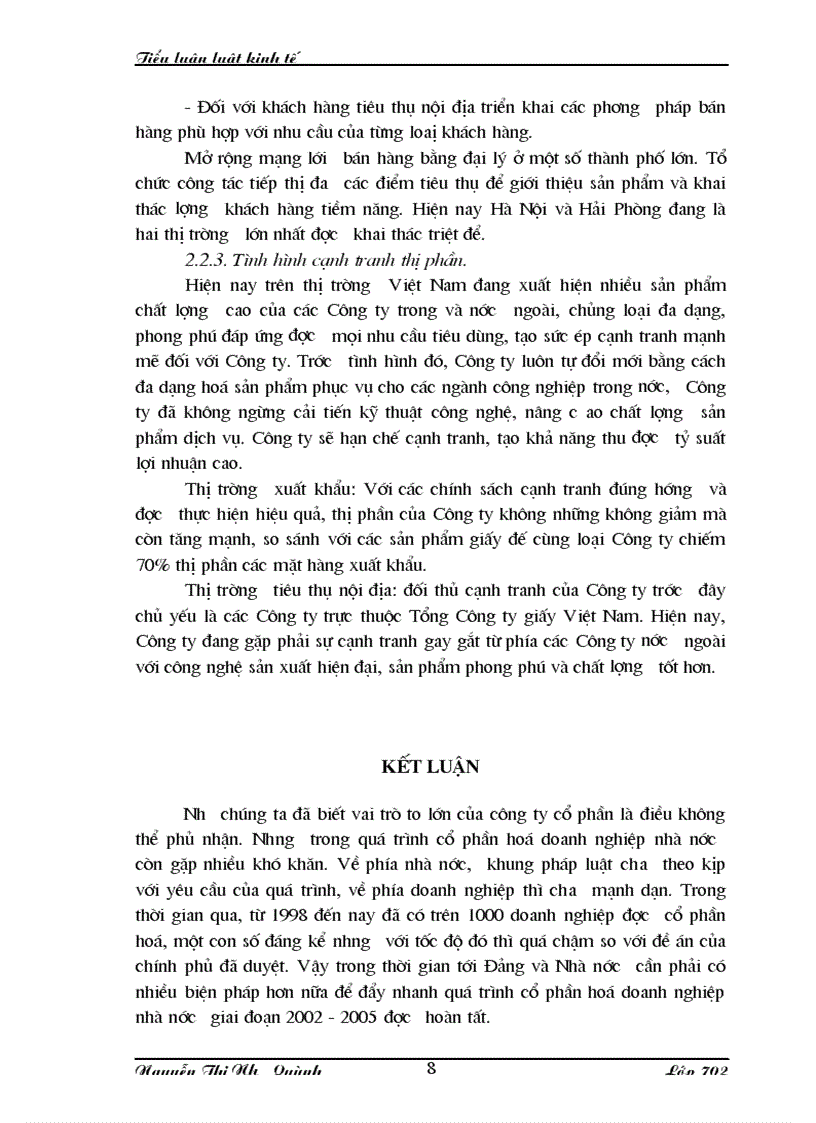 image for page Tình hình hoạt động sản xuất kinh doanh của Công ty giấy Hải Phòng sau khi cổ phần hoá