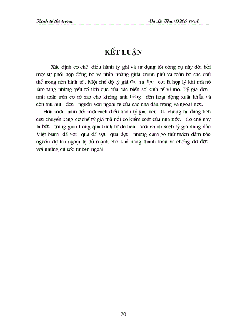 image for page Chính sách tỷ giá hối đoái và những điều kiện tự do hoá tỷ giá ở Việt nam