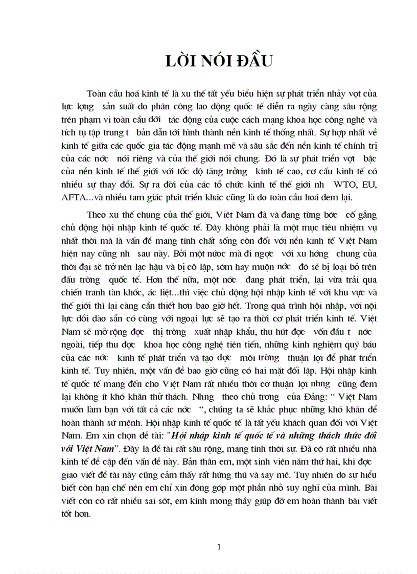 image for page Hội nhập kinh tế quốc tế và những thách thức đối với Việt Nam