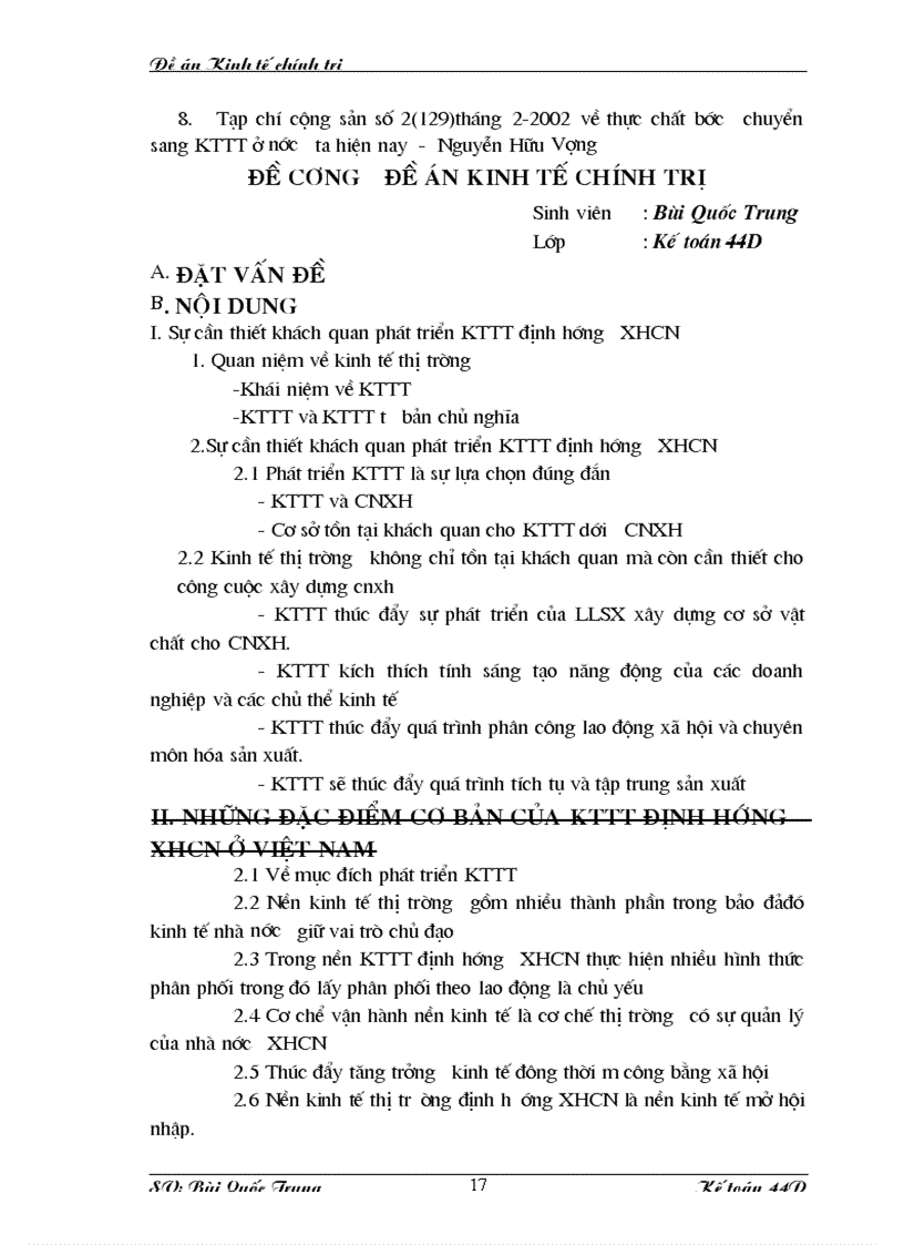image for page Sự cần thIết phải hình thành và phát triển KTTT định hướng XHCN ở nước ta 1