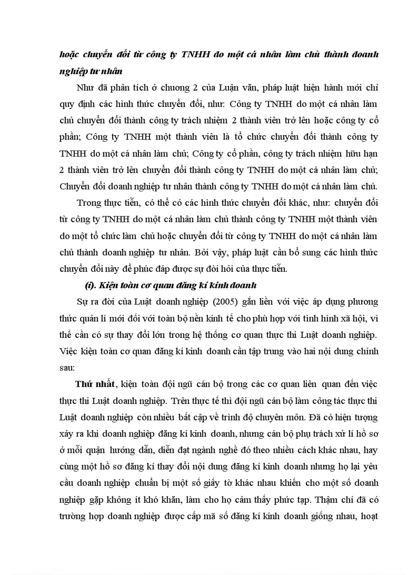image for page Thực tiễn thi hành và một số kiến nghị nhằm thực thi Luật doanh nghiệp 2005 về công ty TNHH do một cá nhân làm chủ