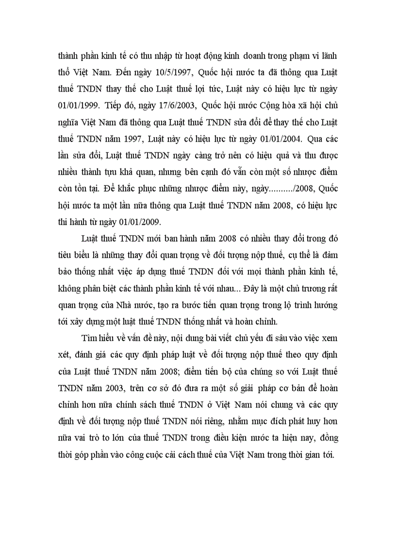 image for page Đánh giá về chính sách thuế TNDN về đối tượng nộp thuế theo Luật thuế TNDN năm 2008 1