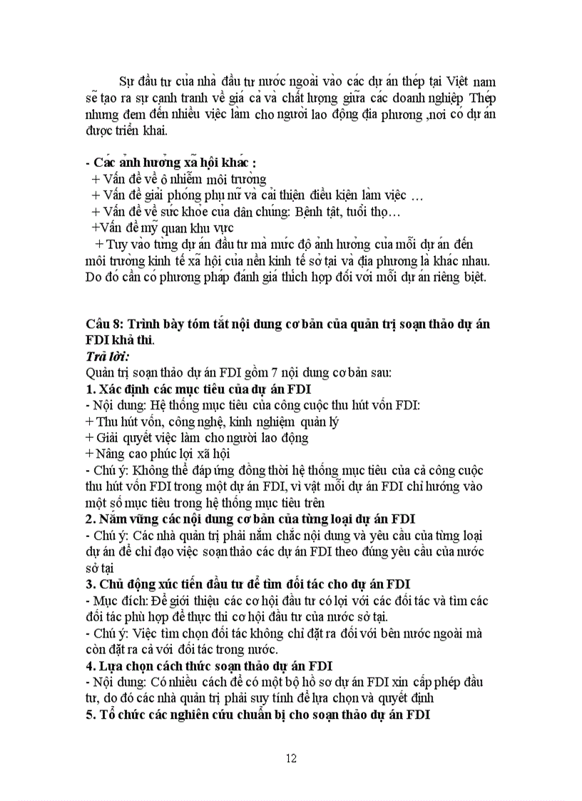 image for page Quản trị các giai đoạn của dự án FDI