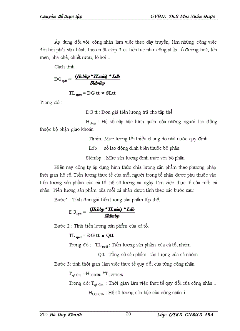 image for page Thực trạng các hình thức trả lương tại Công ty cổ phần cồn rượu Hà Nội