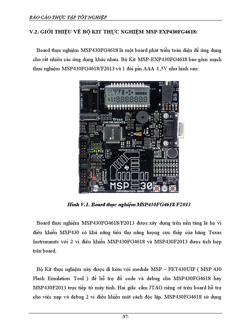 image for page Kit thực nghiệm MSP430FG4618 F2013 của Texas Intrusments