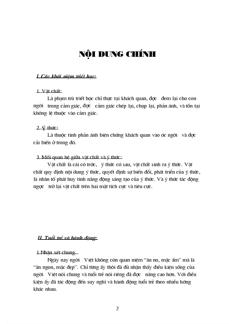 image for page Tuổi trẻ và những hành động của họ