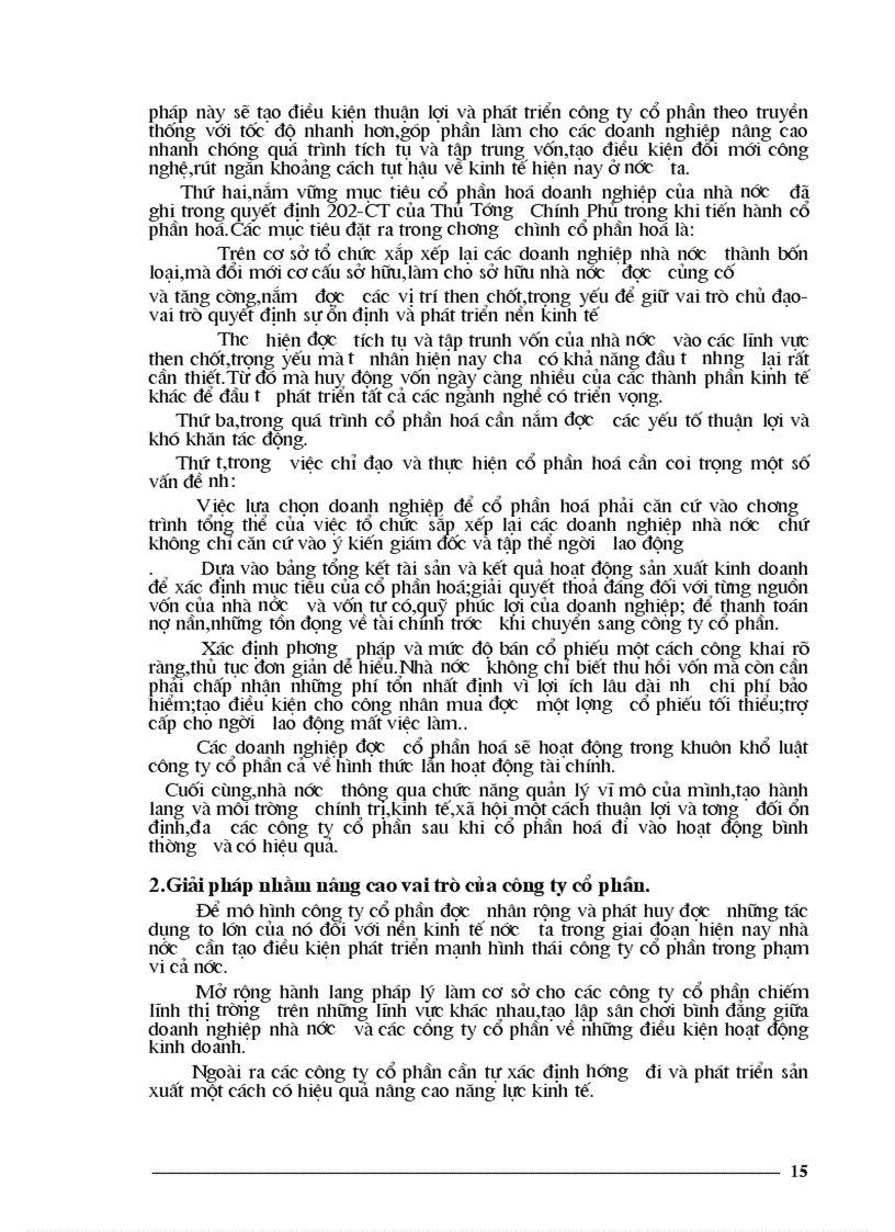 image for page Phương hướng và những giải pháp cơ bản nhằm đẩy nhanh quá trình phát triển các công ty cổ phần trong nền kinh tế Việt Nam hiện nay 1