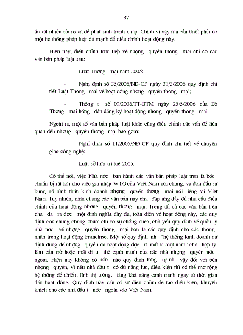 image for page Thực trạng nhượng quyền thương mại và một số kiến nghị nhằm hoàn thiện pháp luật nhượng quyền thương mại ở việt nam 1