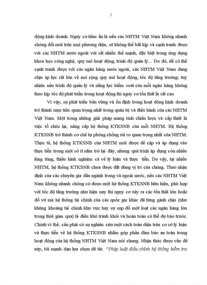 image for page Pháp luật điều chỉnh hệ thống kiểm tra kiểm soát nội bộ của ngân hàng thương mại và hoạt động của hệ thống kiểm tra kiểm soát nội bộ 1