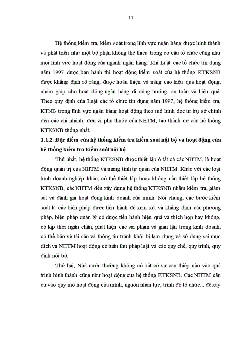 image for page Pháp luật điều chỉnh hệ thống kiểm tra kiểm soát nội bộ của ngân hàng thương mại và hoạt động của hệ thống kiểm tra kiểm soát nội bộ 1