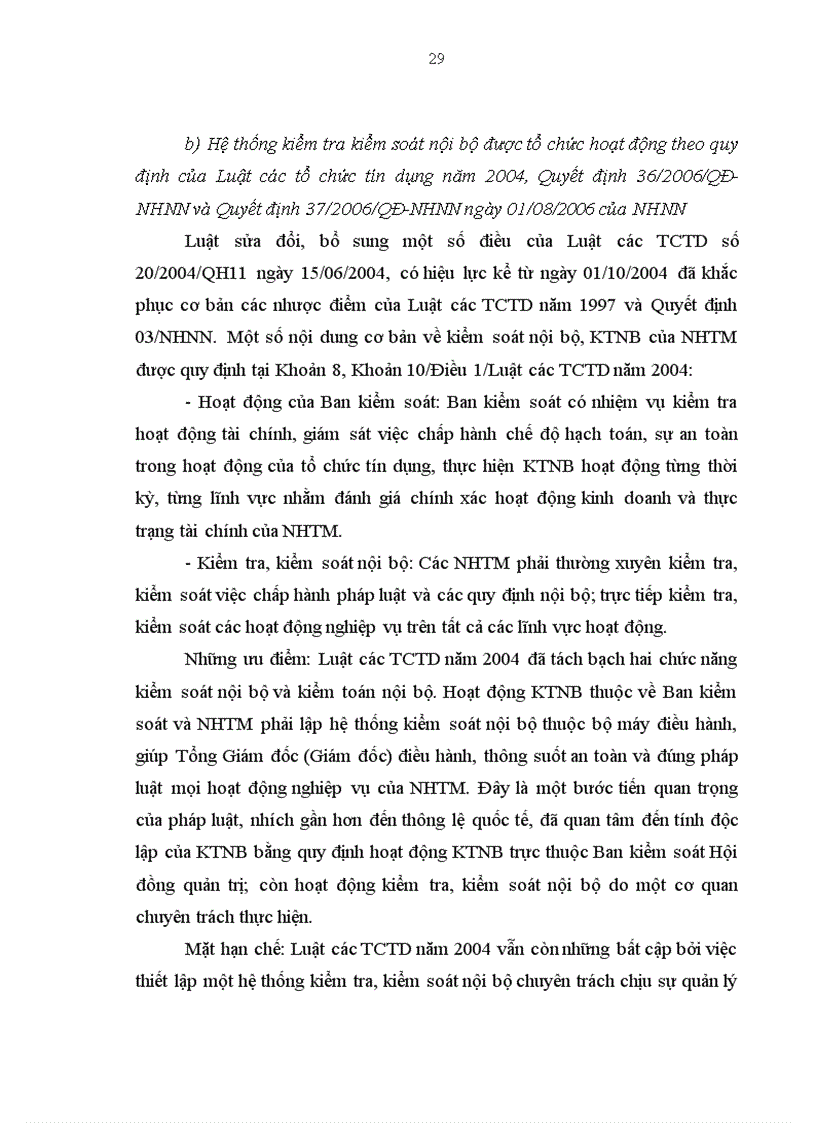 image for page Pháp luật điều chỉnh hệ thống kiểm tra kiểm soát nội bộ của ngân hàng thương mại và hoạt động của hệ thống kiểm tra kiểm soát nội bộ 1