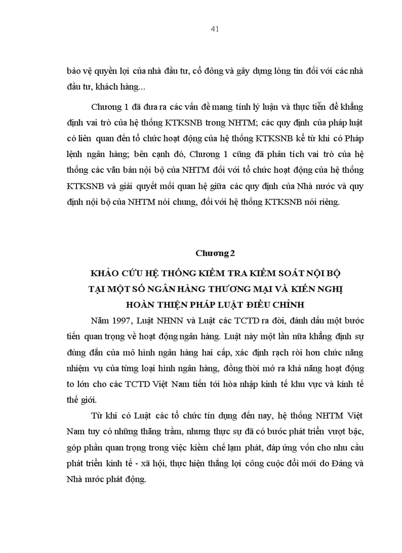 image for page Pháp luật điều chỉnh hệ thống kiểm tra kiểm soát nội bộ của ngân hàng thương mại và hoạt động của hệ thống kiểm tra kiểm soát nội bộ 1