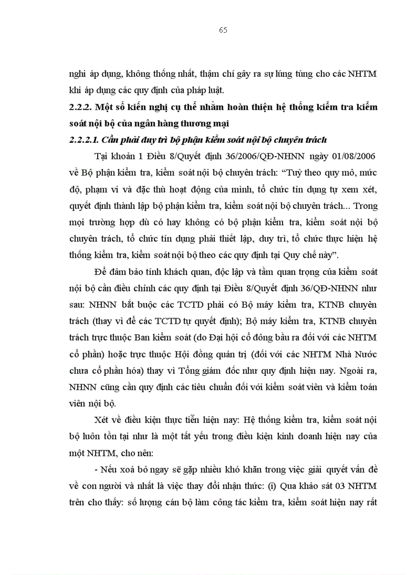 image for page Pháp luật điều chỉnh hệ thống kiểm tra kiểm soát nội bộ của ngân hàng thương mại và hoạt động của hệ thống kiểm tra kiểm soát nội bộ 1