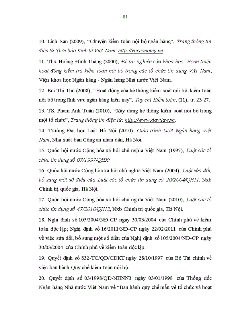 image for page Pháp luật điều chỉnh hệ thống kiểm tra kiểm soát nội bộ của ngân hàng thương mại và hoạt động của hệ thống kiểm tra kiểm soát nội bộ 1