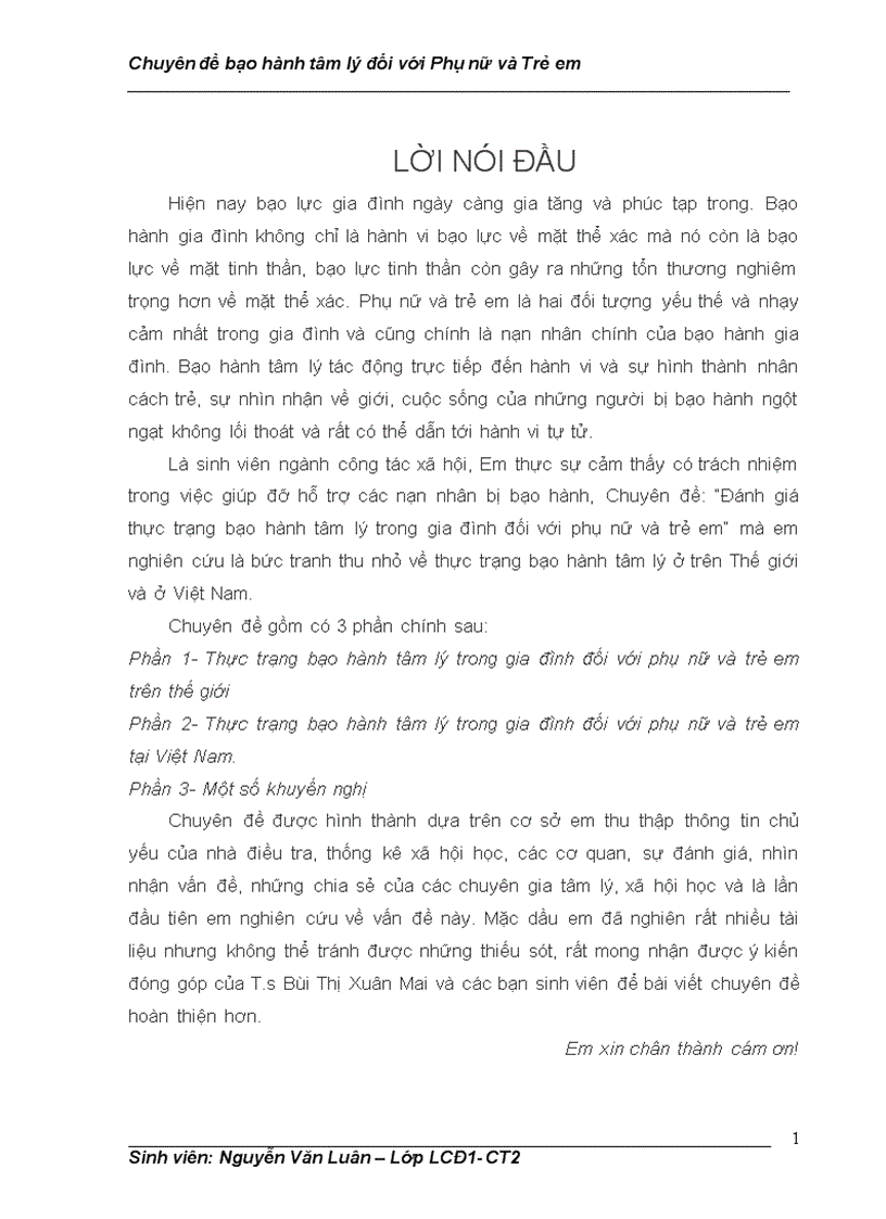 image for page Đánh giá thực trạng bạo hành tâm lý trong gia đình đối với phụ nữ và trẻ em 1