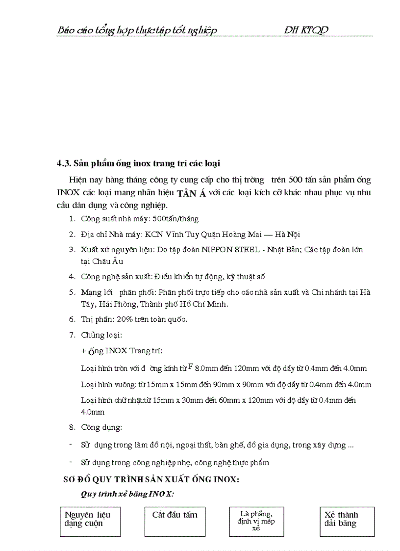 image for page Báo cáo tổng hợp thực tập tốt nghiệp Công ty TNHH Sản Xuất và Thương Mại Tân á