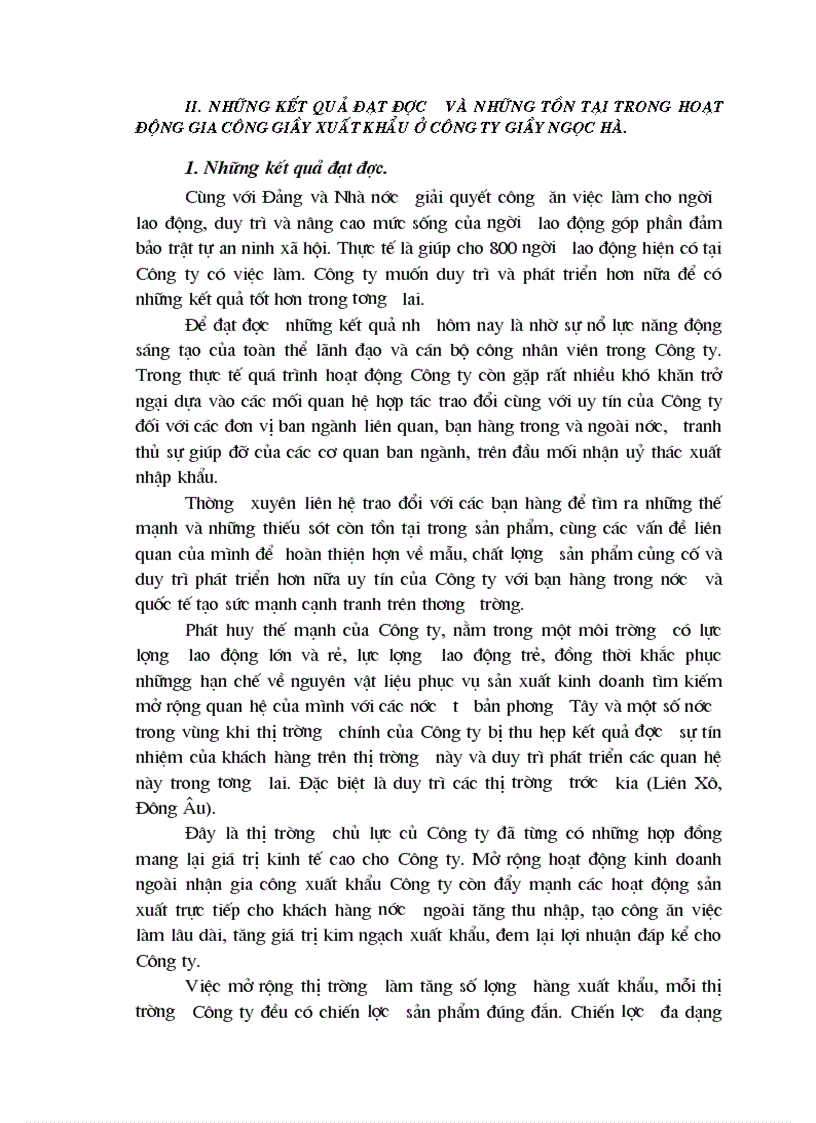 image for page Những kết quả đạt được và những tồn tại trong hoạt động gia công giầy xuất khẩu ở Công ty giầy Ngọc Hà