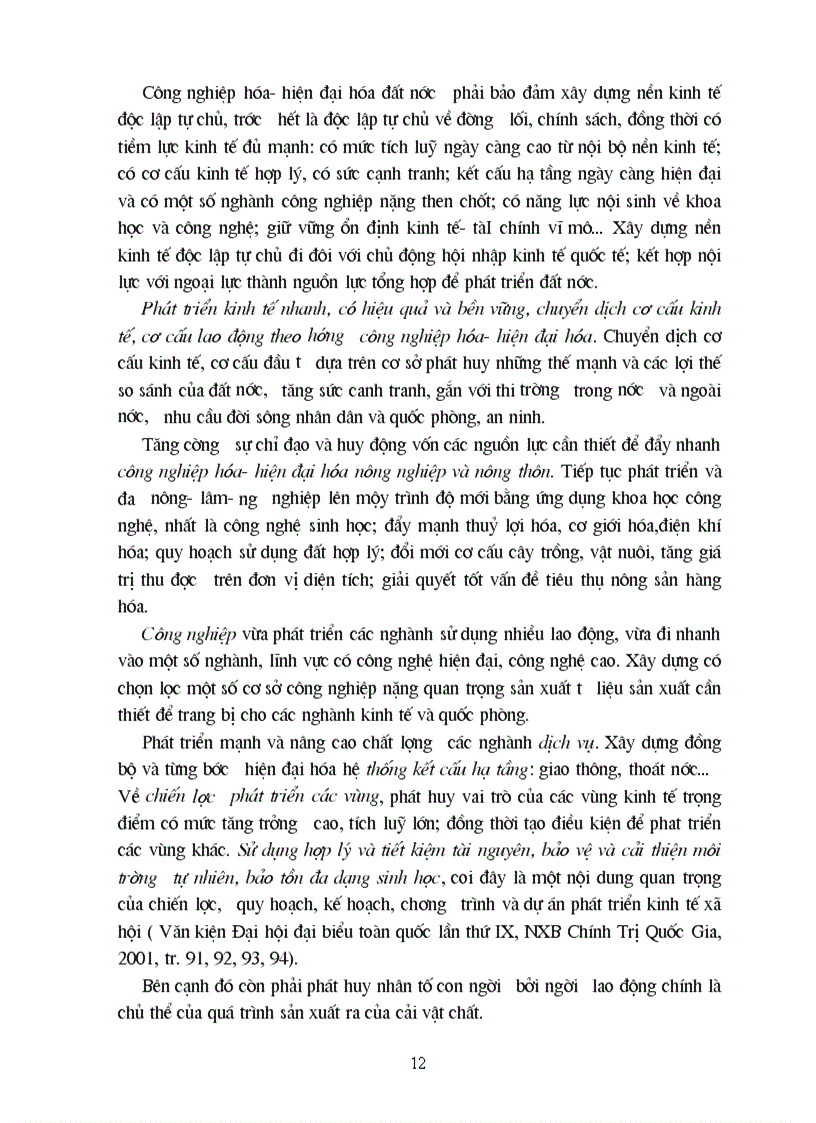 image for page Nội dung mục tiêu của đường lối công nghiệp hóa hiện đại hóa ở Việt Nam trong thời kỳ quá độ