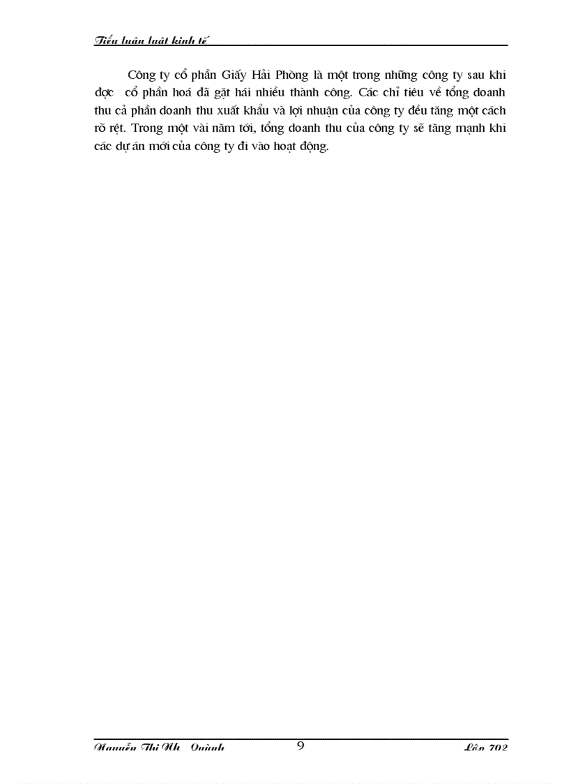 image for page Tình hình hoạt động sản xuất kinh doanh của Công ty giấy Hải Phòng sau khi cổ phần hoá