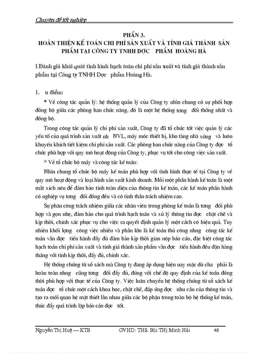 image for page Hoàn thiện công tác kế toán tập hợp chi phí sản xuất và tính giá thành sản phẩm Tại Công ty TNHH Dược phẩm Hoàng Hà