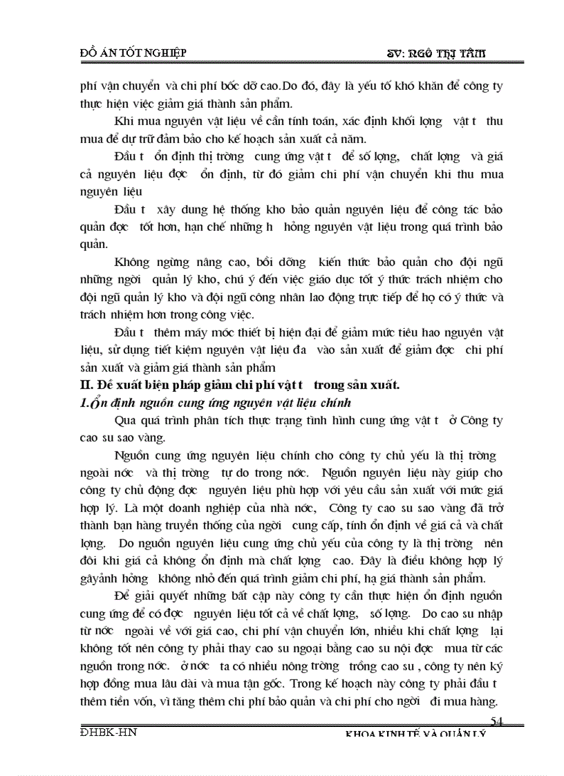 image for page Phân tích tình hình cung ứng dự trữ và sử dụng vật tư và một số biện pháp nâng cao tình hình cung ứng dự trữ và sử dụng vật tư tại Công ty cao su sao vàng 1