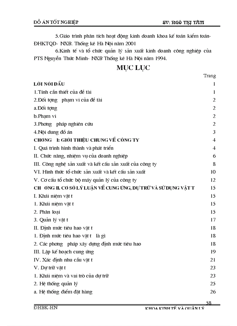 image for page Phân tích tình hình cung ứng dự trữ và sử dụng vật tư và một số biện pháp nâng cao tình hình cung ứng dự trữ và sử dụng vật tư tại Công ty cao su sao vàng 1