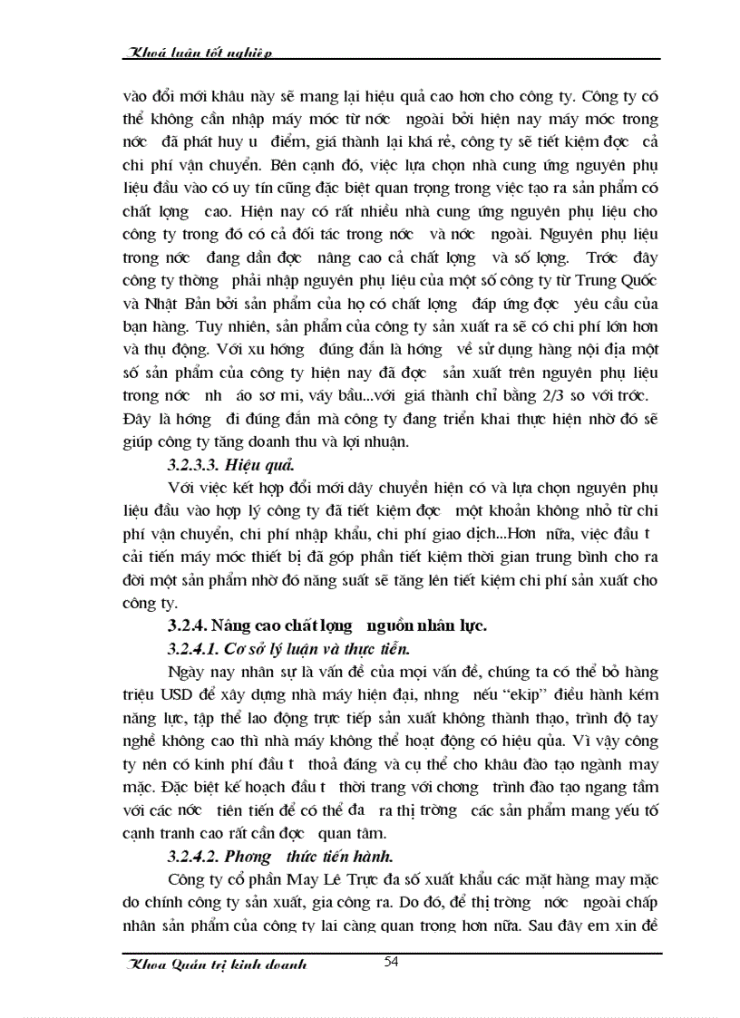 image for page Một số giải pháp nhằm thúc đẩy hoạt động xuất khẩu hàng may mặc tại Công ty cổ phần May Lê Trực