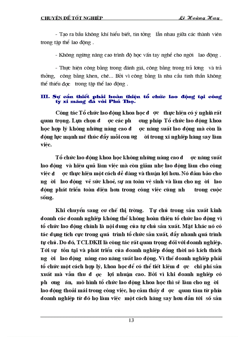 image for page Hoàn thiện công tác tổ chức lao động tại công ty xi măng đá vôi Phú Thọ 1