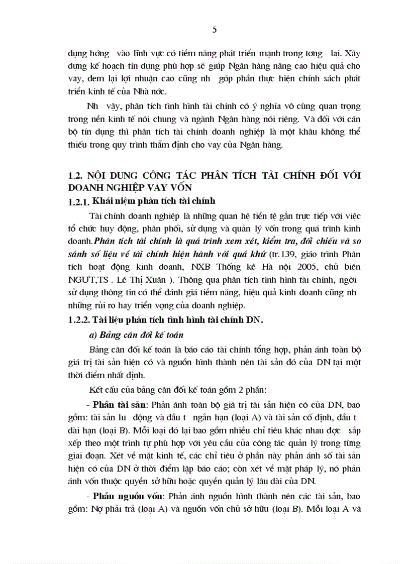 Thực trạng công tác phân tích tài chính các doanh nghiệp phục vụ cho hoạt động tín dụng của SGDI NHCT VN 1