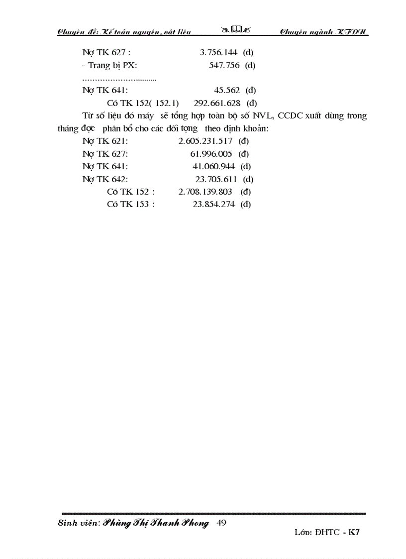 image for page Kế toán nguyên vật liệu tại nhà máy cơ khí mỏ Bắc thái