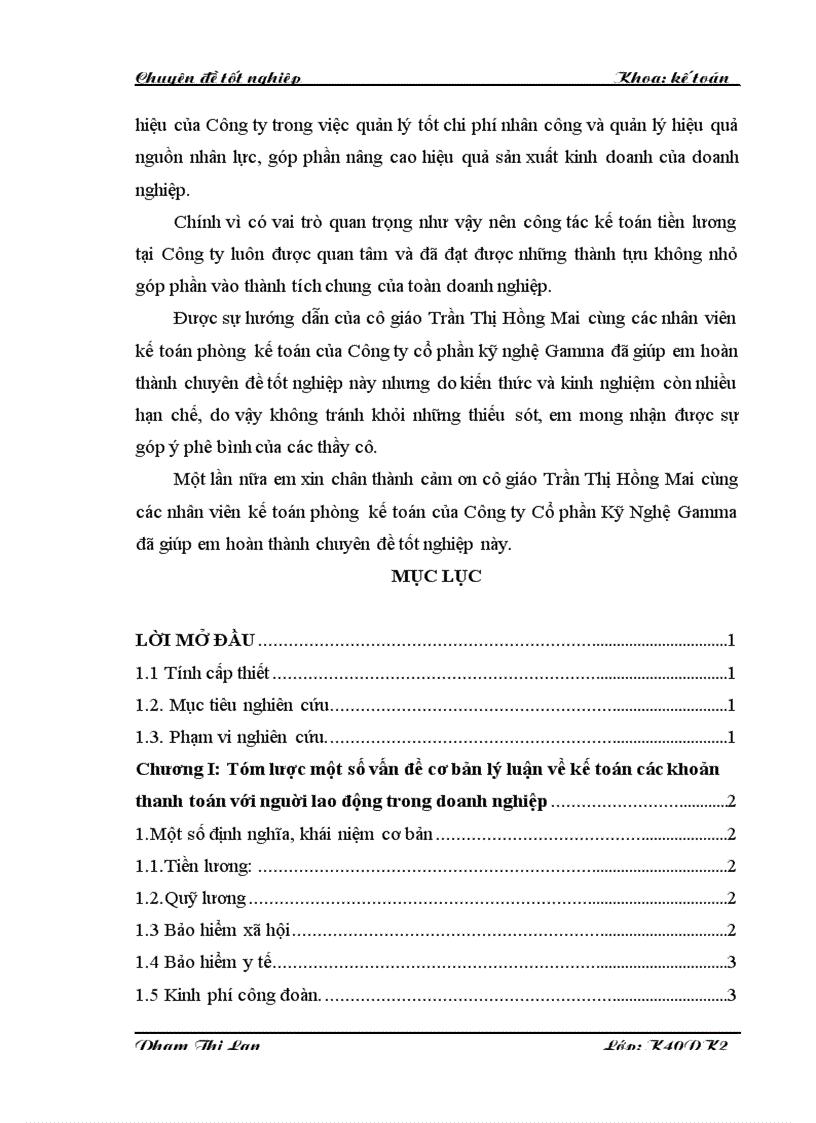 image for page Các đề xuất và kiến nghị về kế toán các khoản thanh toán với người lao động tại Công ty cổ phần kỹ nghệ Gamma