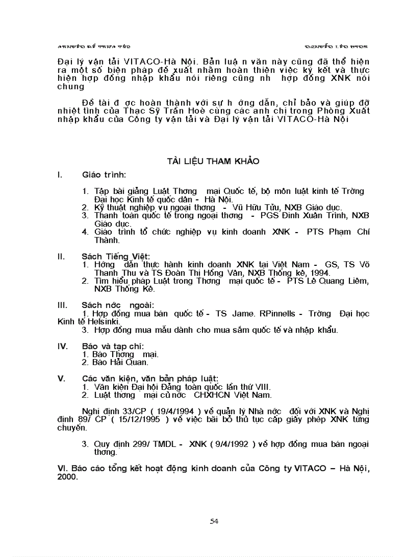 image for page Hoàn thiện việc ký kết và thực hiện hợp đồng nhập khẩu Công ty vận tải và đại lý vận tải Hà nội VITACO 1