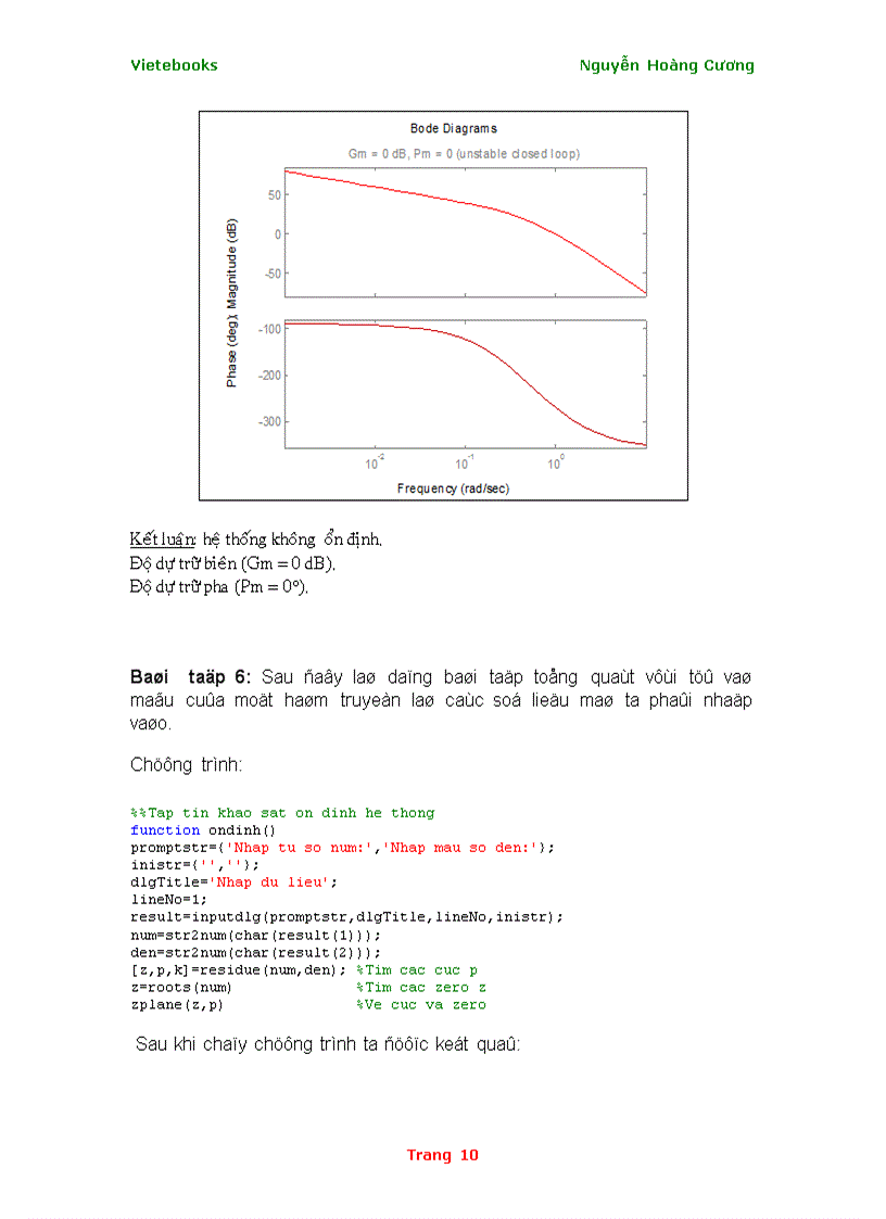 image for page Khảo sát sự ổn định của hệ thống
